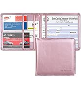 Wisdompro Small Car Registration and Insurance Documents Holder - Premium PU Leather Vehicle Glov...