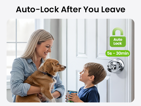 ghome smart door knob - auto lock after you leave