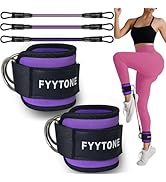 Ankle Resistance Bands with Cuffs, Women Workout for Home Gym, Glutes Exercise at Home, Ankle Str...