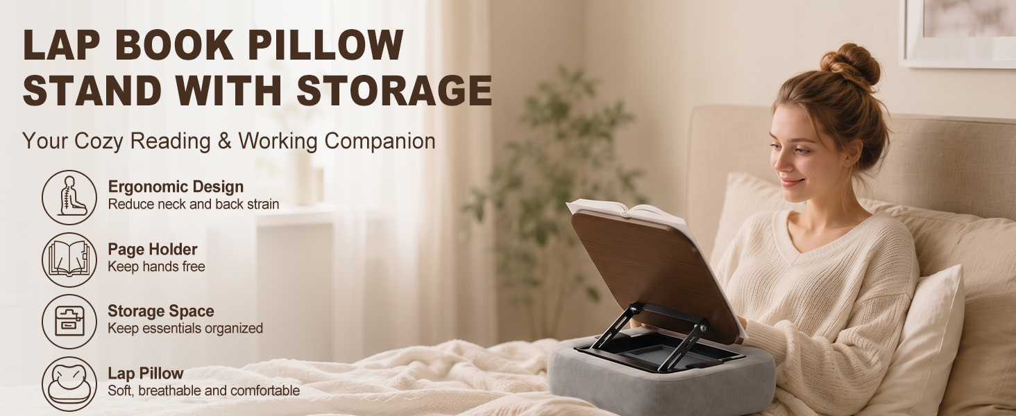 Lap Book Pillow Holder