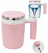 daasigwaa Rechargeable Self Stirring Mug - Magnetic Electric Auto Mixing Stainless Steel Cup for ...