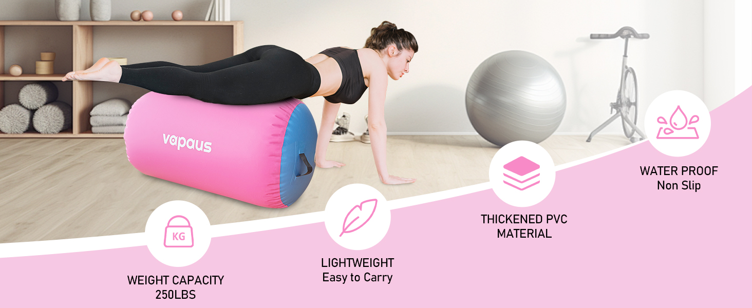 Gymnastics Barrel Air Roller Inflatable Tumbling Mat