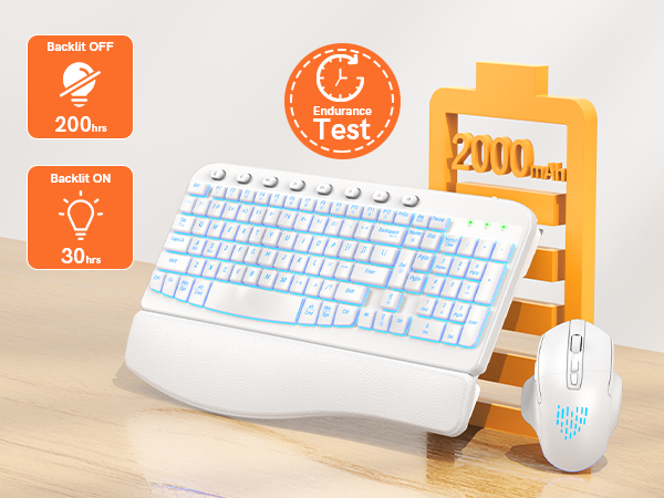 RGB ergonomic wireless mouse for laptop