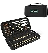 Flissa Gun Cleaning Kit with Solid Brass Rods, Brushes, Mops, Jags, Portable Case, Universal Gun ...