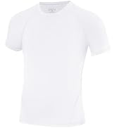 Runhit Boys Compression Shirt Short Sleeve Youth Football Basketball Undershirt Kids Athletic Qui...