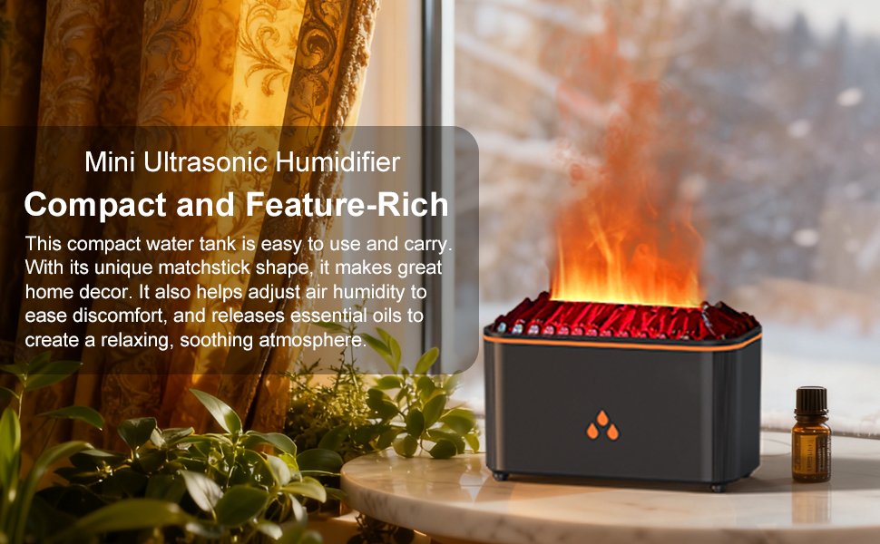 Mini Ultrasonic Humidifier Compact and Feature-Rich