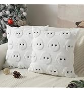 Allorry Christmas Pillow Covers 18x18 inch Set of 2 Christmas Decorations Snowman Throw Pillow Ca...