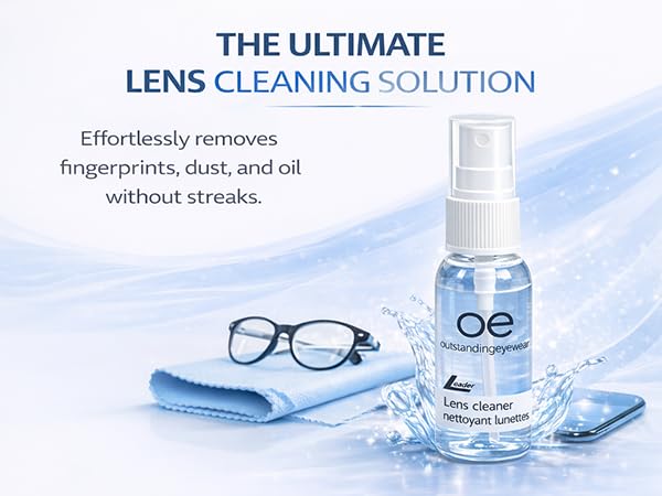 Outstanding Eyewear alcohol-free lens cleaner for glasses, sunglasses, and screens