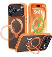 for iPhone 17 Pro Max Case: 360 Spin Magnetic Stand, Camera Protection (Compatible with MagSafe) ...