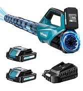 2025 Upgrade Leaf Blower,Leaf Blower Cordless with 2 * 2.6AH Batteries and Fast Charger, 450CFM &amp;...