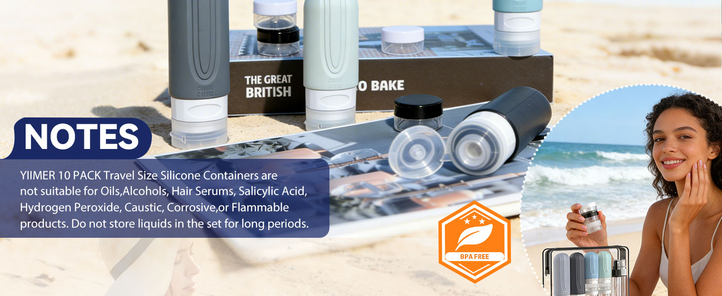 Travel Bottles for Toiletries 10 Pack
