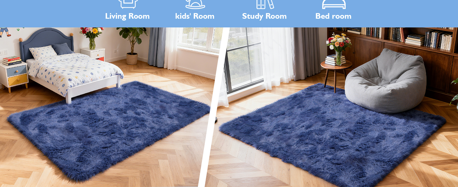 blue rug