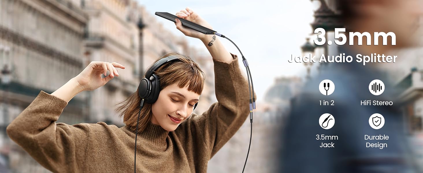 MOSWAG Headphone Splitter 3.5mm