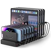 Charging Station for Multiple Devices, Cinlinso 60W 10 Port USB Fast Charging Station with Adjust...