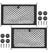 TOBWOLF 2PCS 25x45cm/9.8x17.7in Cargo Storage Net with Mounting Screws, Elastic Storage Mesh Pock...