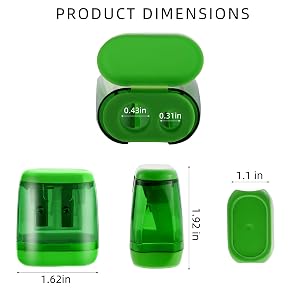 Size of sharpener for kids