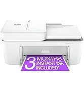 HP DeskJet 4255e Wireless All-in-One Color Inkjet Printer, Scanner, Copier, Best-for-Home, 3 Mont...