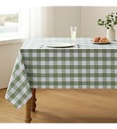 Veblandy Checkered Tablecloth Rectangle Waterproof Gingham Table Cloth Washable Buffalo Plaid Tab...