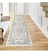 ROTTOGOON Hallway Runner Rug 2'x6' Washable Vintage Distressed Area Rug Laundry Rug with Rubber B...
