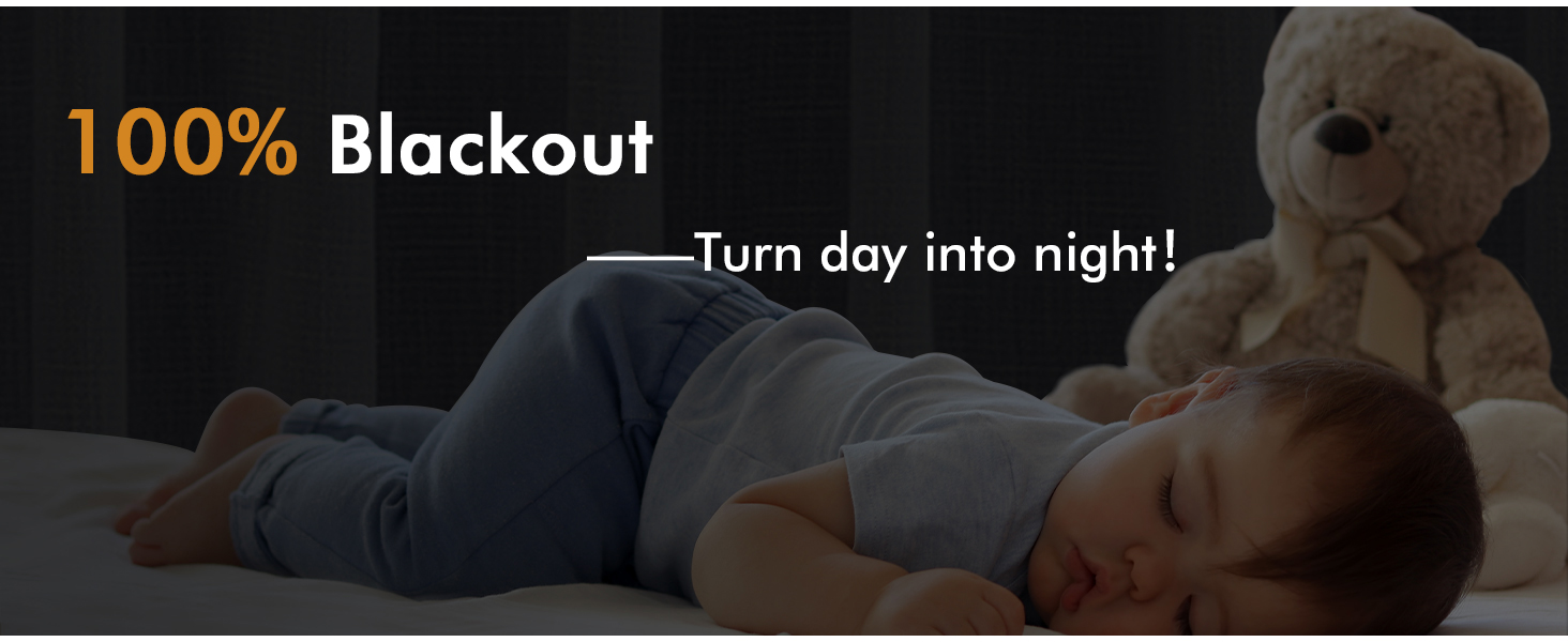 100% blackout curtains
