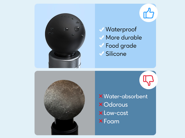 silicone massage heads