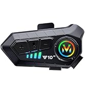 BTQILEYOO Y10-2X Motorcycle Helmet Bluetooth Headset, Dual 300m intercom, Bluetooth 5.3 Headphone...