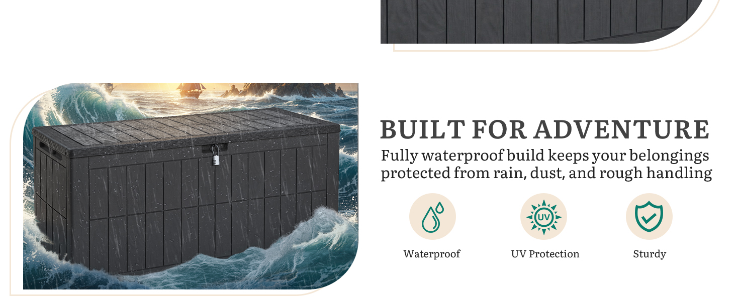 134 gallon outdoor storage box