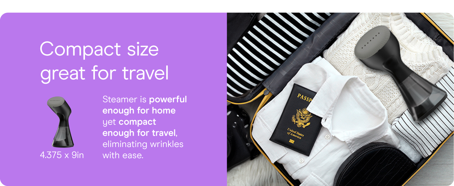 Conair garment steamer clothes turbo extreme steam fabric cloth handheld attachments wrinkle remove