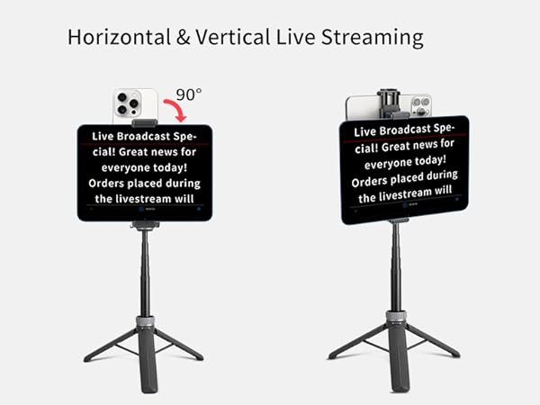 Horizontal &amp; vertical live streaming