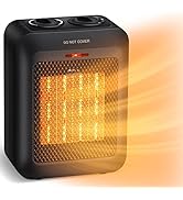 GiveBest Portable Ceramic Space Heater with Overheat and Tip Over Protection, 750W/1500W Electric...