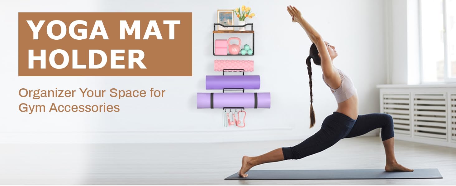 Yoga Mat Holder Wall Mount 