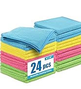 24 Pack Colorful Reuseable Cleaning Cloths