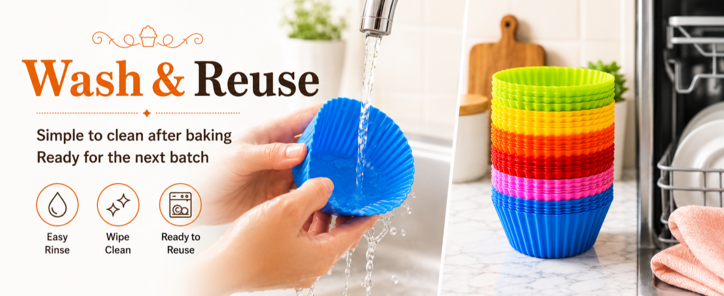 Silicone Cupcake Baking Cups