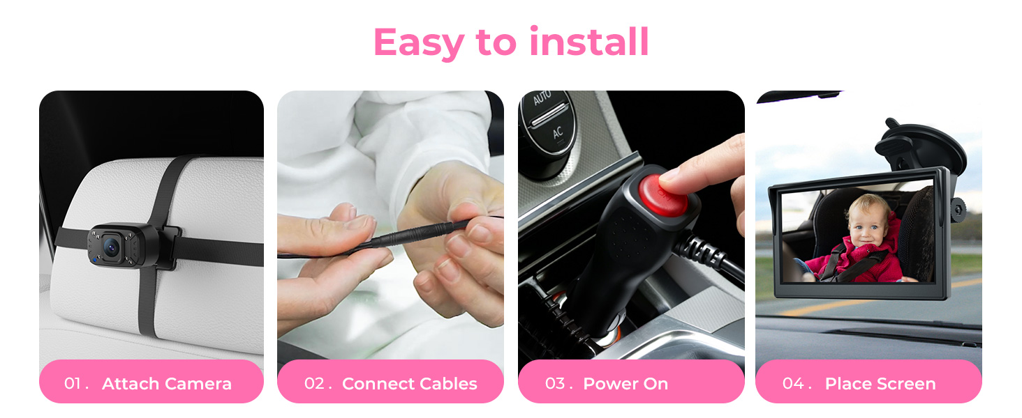 car seat camera for baby rear facing