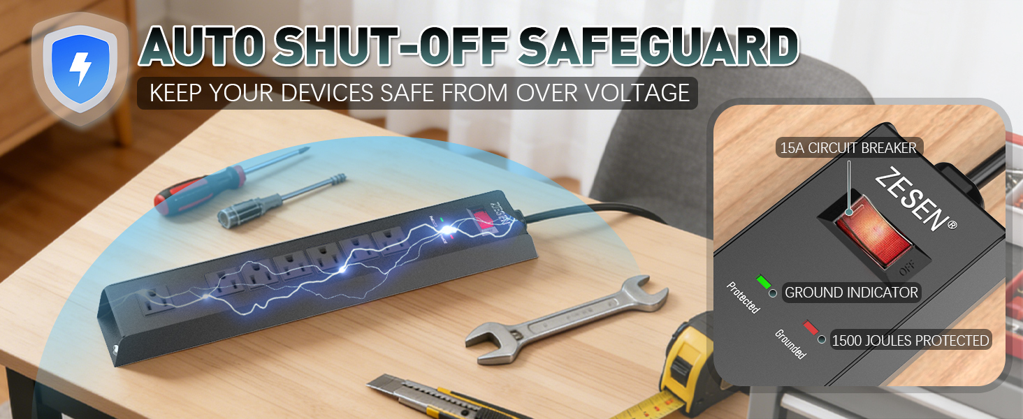 Workshop power strip for tools, chargers, and oversized plugs