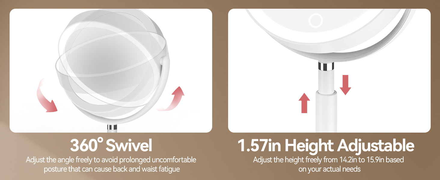 vanity mirror with lights, lighted makeup mirror with magnification, makeup mirror with lights