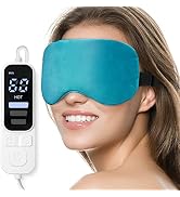 Ezona USB Electric Heated Eye Mask for Dry Eyes, Blepharitis, Migraine - With Temperature and Tim...