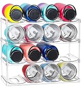 LARGER Compartment - 4 Tier Stackable Water Bottle Organizer Holder - for Stanley 40oz &amp; Others' ...