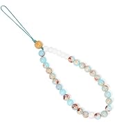 Handmade Natural Gemstone Beaded Charm Cell Phone Camera Lanyard, Stanley Cup Accessories, Wrist ...