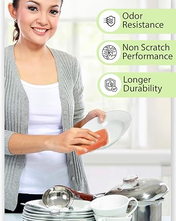 Odor resistance non scratch cleaning sponge