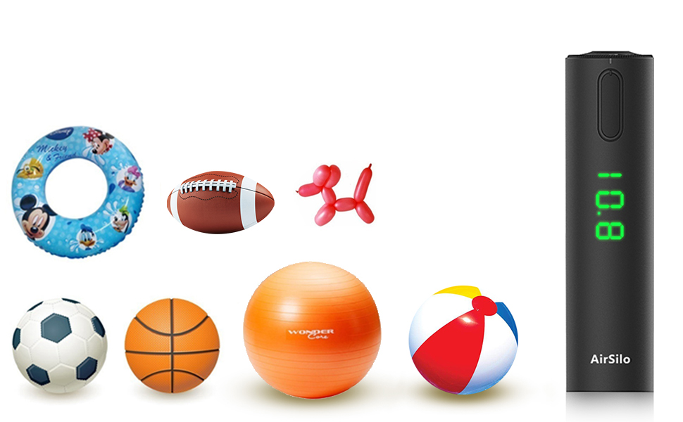 AirSilo Electric Air pump for balloon, Electric Air pump for exercise balls, for swimming rings 