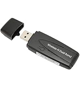 USB Adapter, 300Mbps High Speed Network Adapter 2.4Hz 5GHz Band Internet Network Adapter Mini Don...