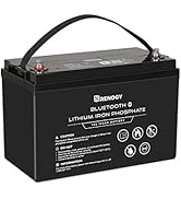 Renogy 12V 100Ah Lithium LiFePO4 Deep Cycle Battery with Bluetooth,2000+Deep Cycles,Backup Power ...