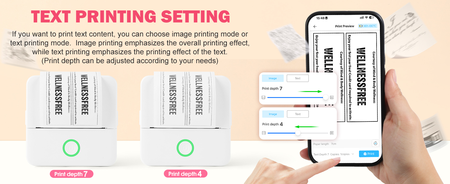 Text Printing Setting