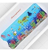 Secopad Cartoon Baby Bath Mat, Kids Bathtub Mat Non Slip for Toddler Bath Shower Anti Slip, 40In ...