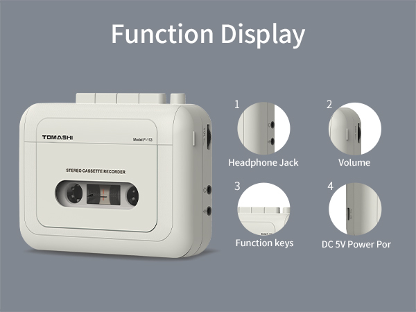 Portable cassette player