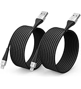 Extra Long iPhone Charger Cord 10FT 2Pack, Apple MFi Certified USB A to Lightning Cable Braided F...