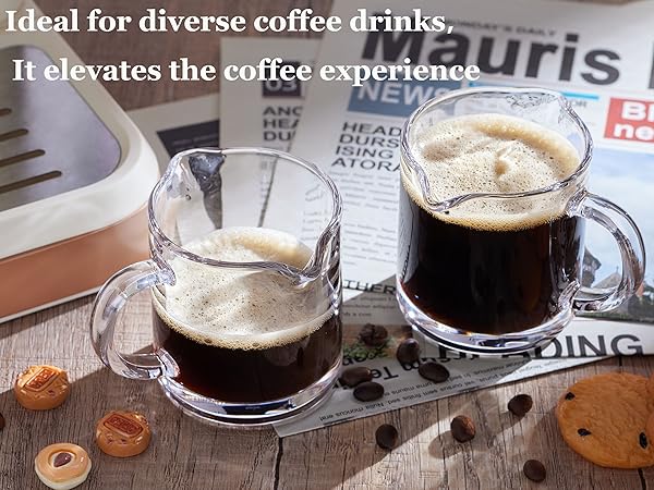 glass expresso coffee cups