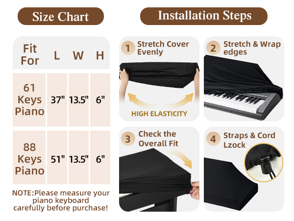 Size Chart;Installation Steps