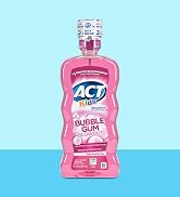 Bubblegum pink mouthwash